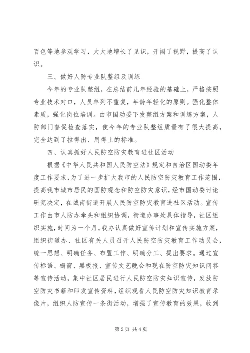 市防空办上半年工作总结和下半年计划.docx