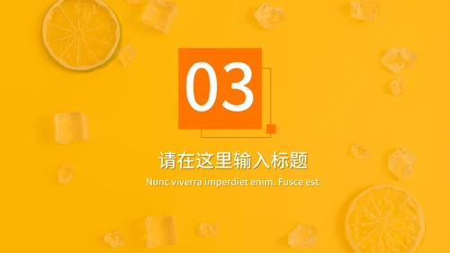 橙色夏季风优雅商务工作汇报通用PPT模板
