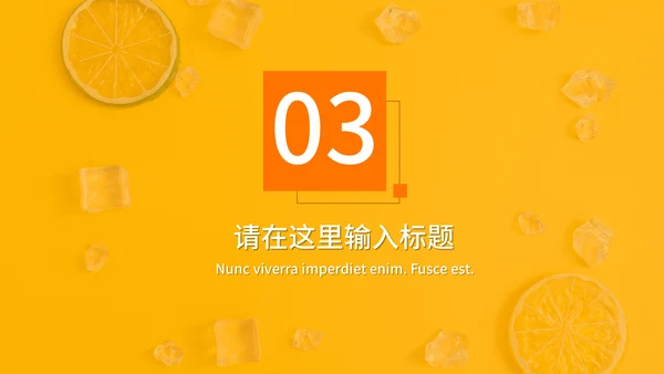 橙色夏季风优雅商务工作汇报通用PPT模板