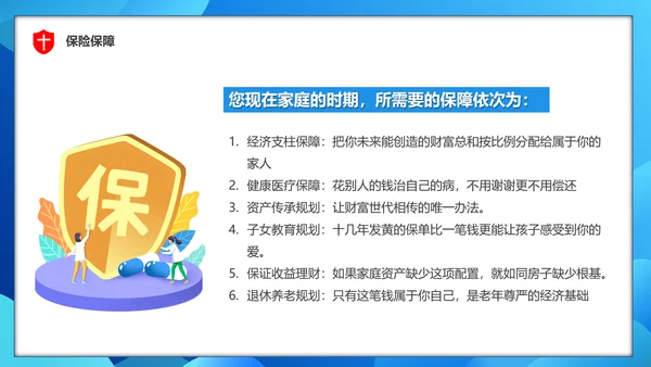 保单整理分享保险知识PPT模板
