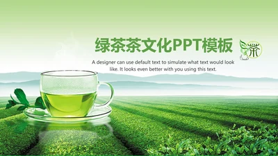 茶文化茶叶绿茶产品介绍动态PPT模板