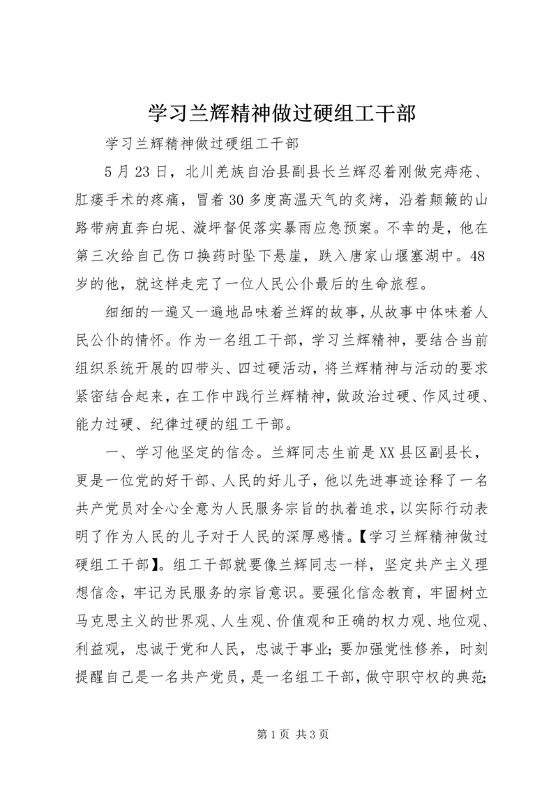 学习兰辉精神做过硬组工干部.docx