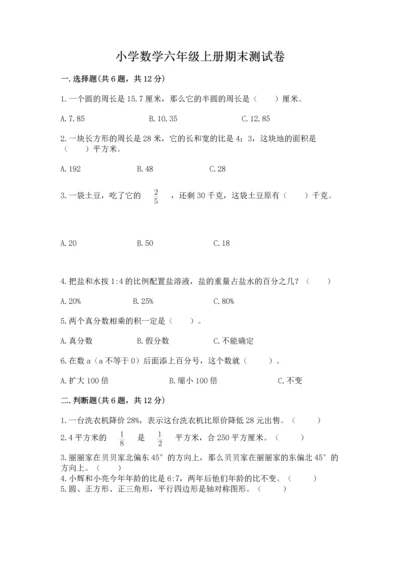 小学数学六年级上册期末测试卷带答案（轻巧夺冠）.docx