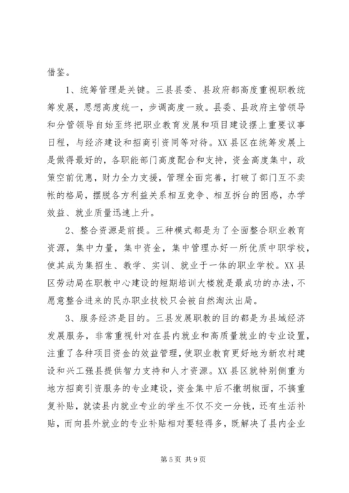 市职业教育发展情况的考察报告.docx