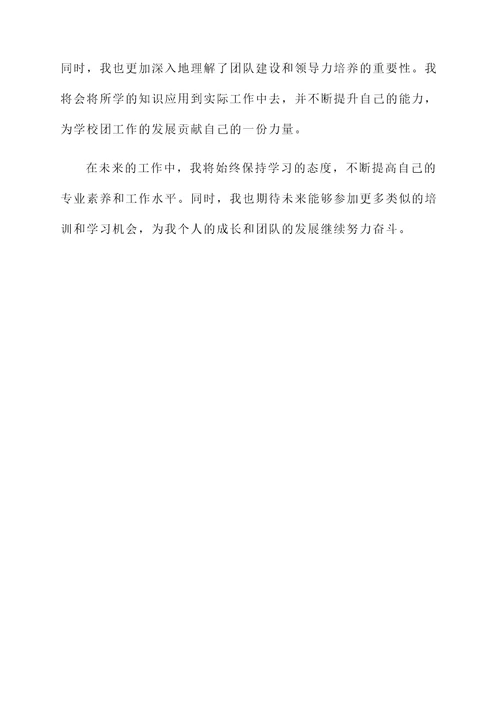 团委会后干班培训心得