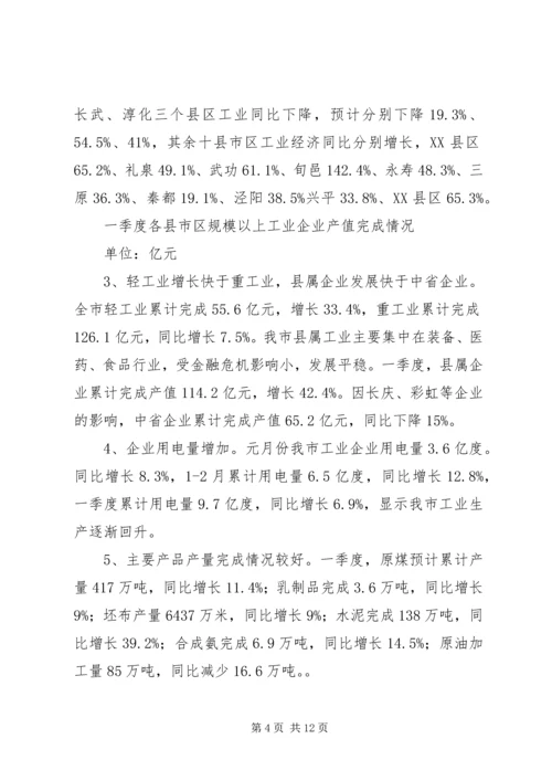 市长在工业经济运行分析会讲话.docx