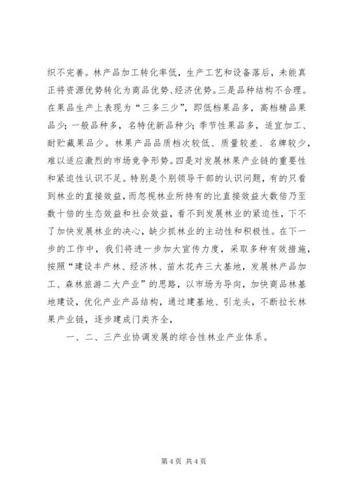 县林业局关于林果产业链建设情况汇报-情况汇报.docx