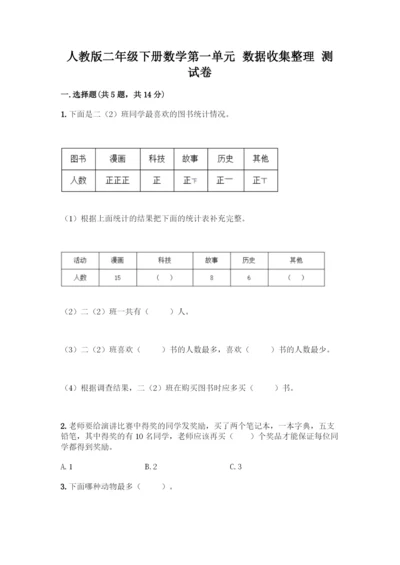 人教版二年级下册数学第一单元-数据收集整理-测试卷带答案【综合题】.docx