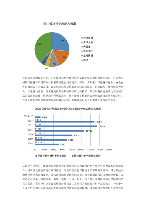 焊接材料行业研究报告