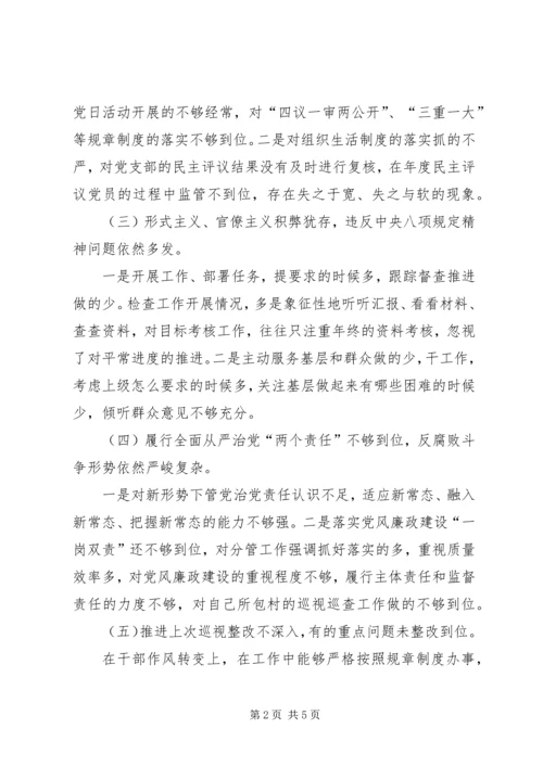 自治区巡视反馈意见整改专题民主生活会方案 (3).docx