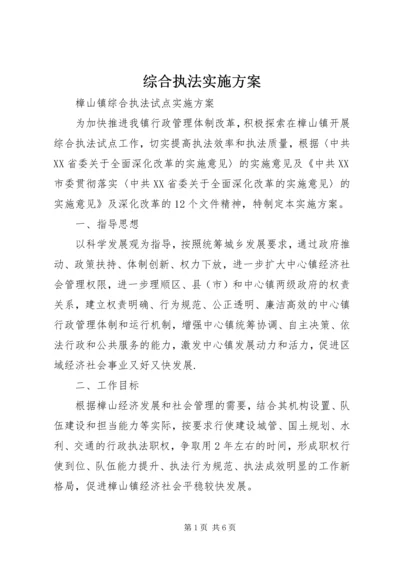 综合执法实施方案.docx