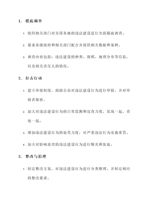 集中整治违法建设工作方案