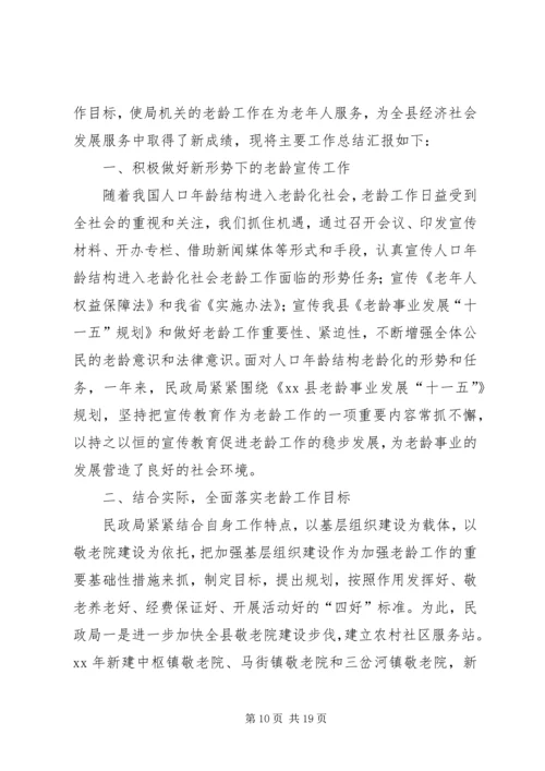 民政局老龄工作计划.docx