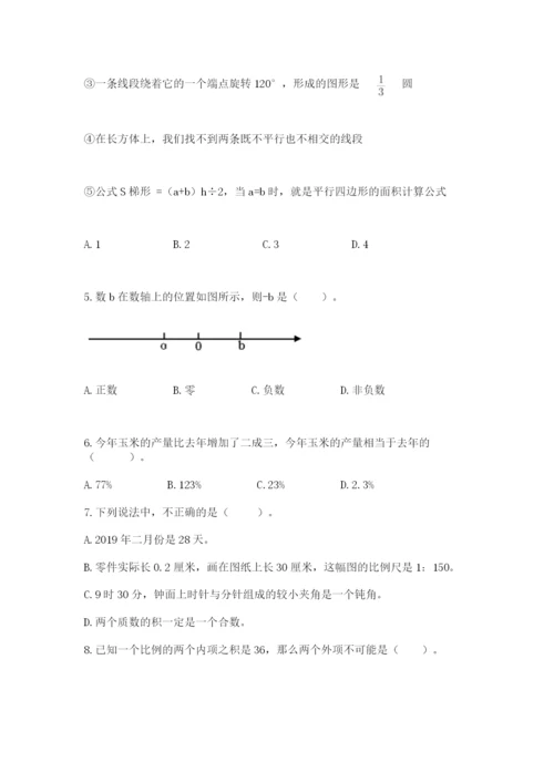 小升初数学综合模拟试卷精品【巩固】.docx