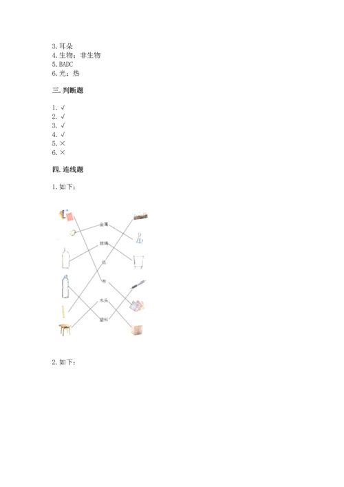 教科版二年级上册科学期末测试卷（历年真题）.docx