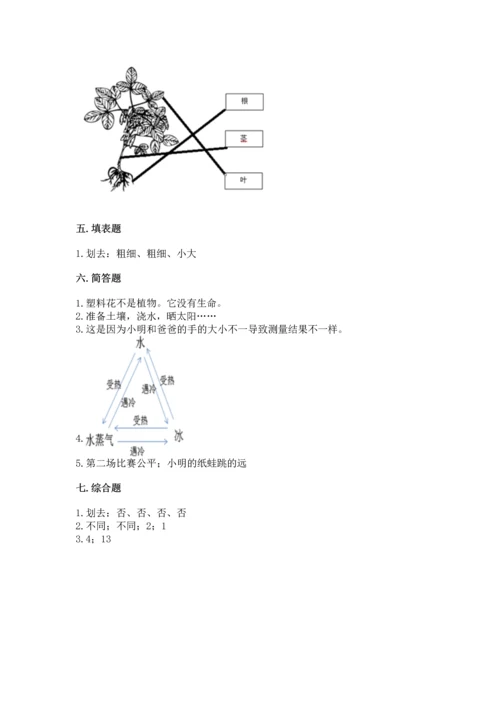 教科版科学一年级上册期末测试卷精品【全国通用】.docx