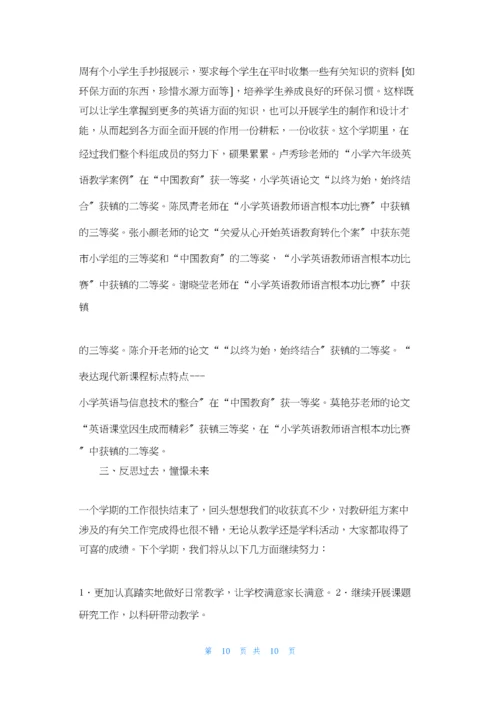 新联小学英语科组工作总结.docx