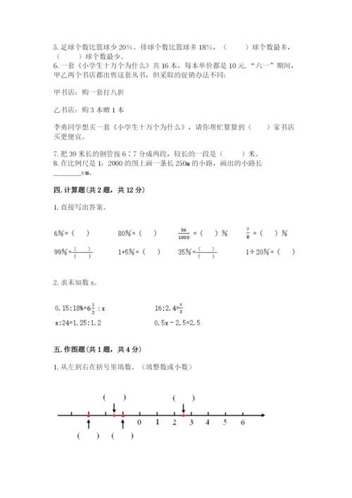 北师大版小学六年级下册数学期末综合素养测试卷含答案（夺分金卷）.docx