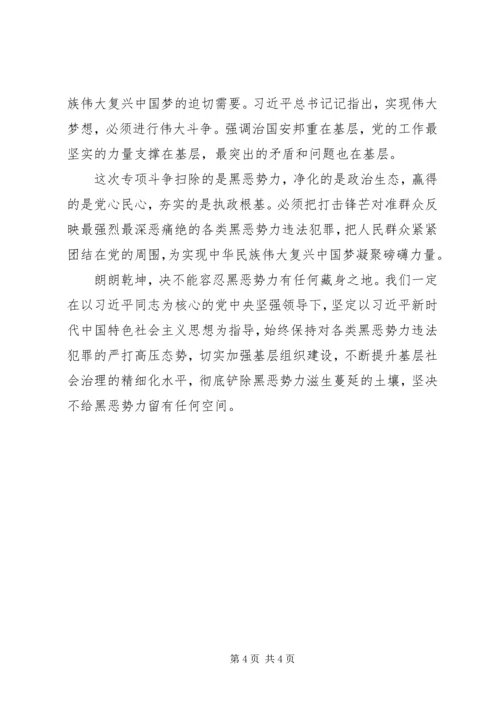 开展扫黑除恶专项斗争工作心得范文.docx
