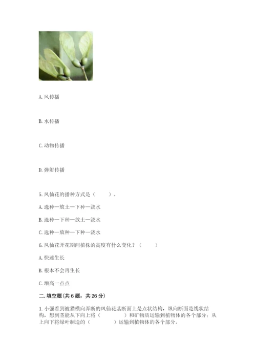 教科版科学四年级下册第一单元《植物的生长变化》测试卷精品（含答案）.docx