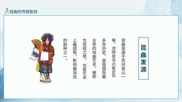 京剧走进传统戏曲人物动态通用PPT模板