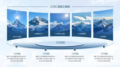 蓝色商务风工作汇报图文页
