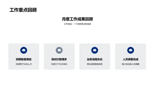 人资月度工作总结PPT模板