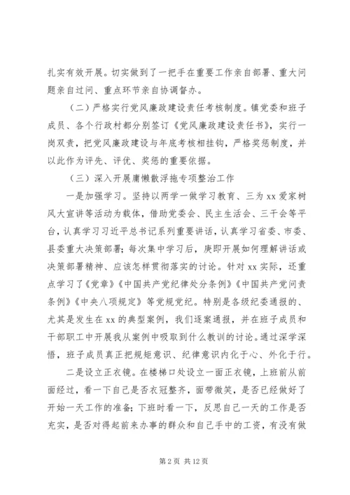 乡镇某年纪委监察工作总结范文.docx