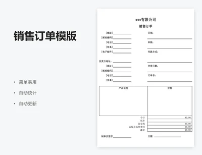 销售订单模版