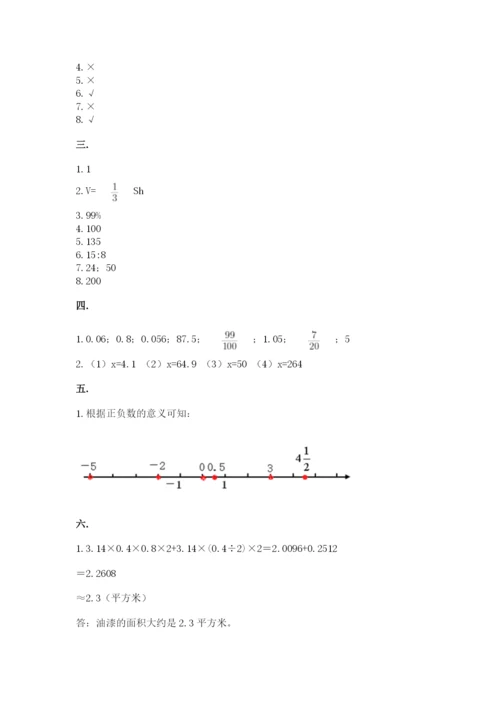 人教版小升初数学模拟试卷附参考答案（典型题）.docx