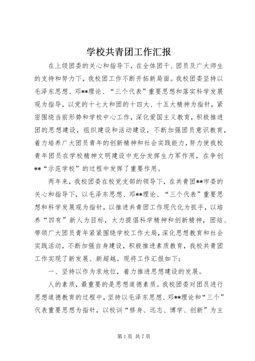 学校共青团工作汇报 (3).docx