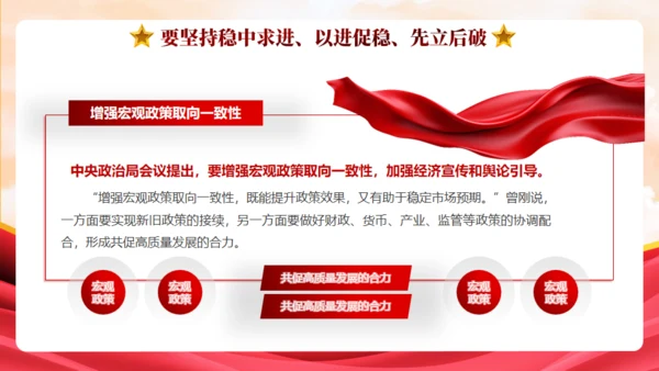 中央政治局会议中国经济工作新动向通用PPT模板