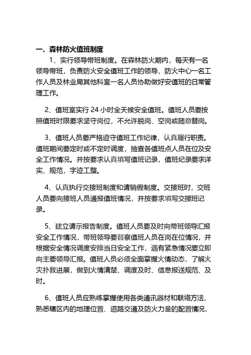 森林防火制度汇编