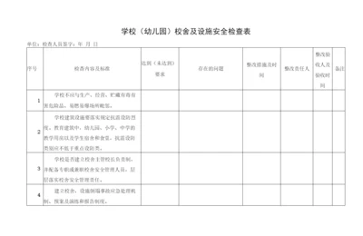 学校(幼儿园)校舍及设施安全检查表.docx