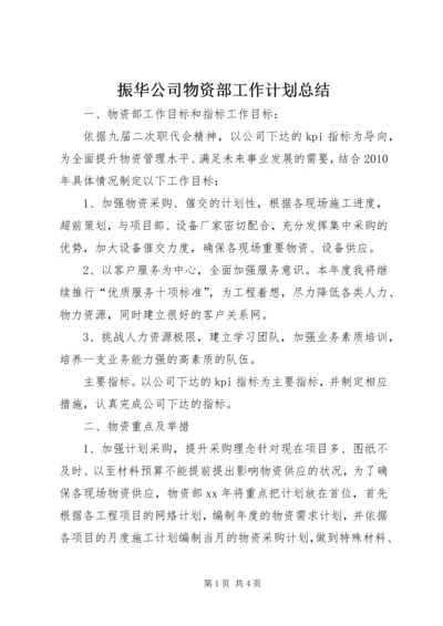 振华公司物资部工作计划总结.docx