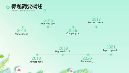 绿色小清新饮食与健康管理PPT动态模板