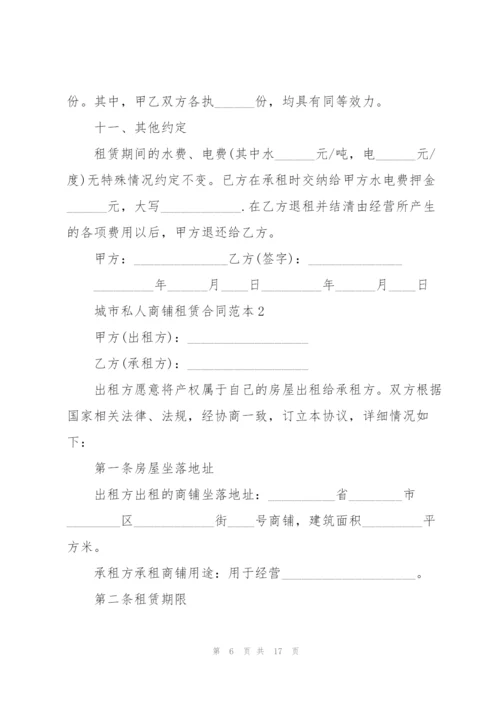 经典城市私人商铺租赁合同范本.docx