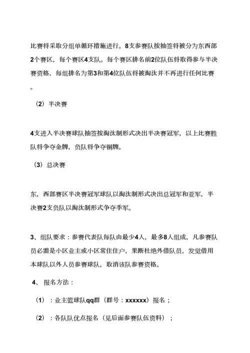 小区篮球赛专业策划专项方案.docx
