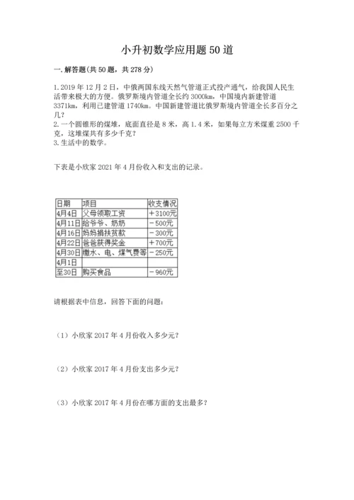 小升初数学应用题50道（轻巧夺冠）.docx