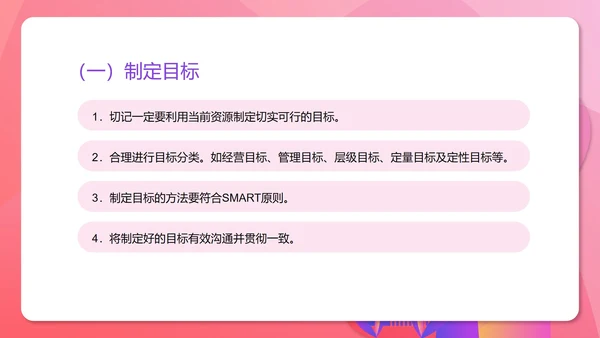 粉色扁平风管理目标培训能力PPT模板