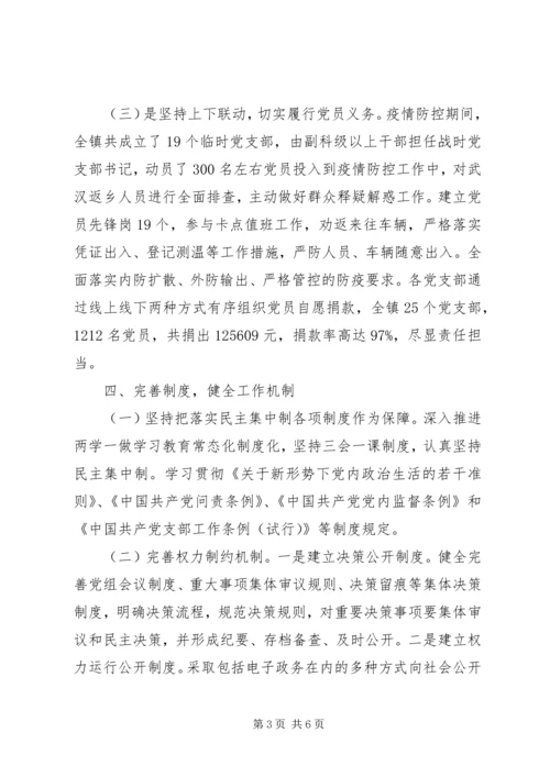 乡镇某年全面从严治党主体责任落实情况报告.docx