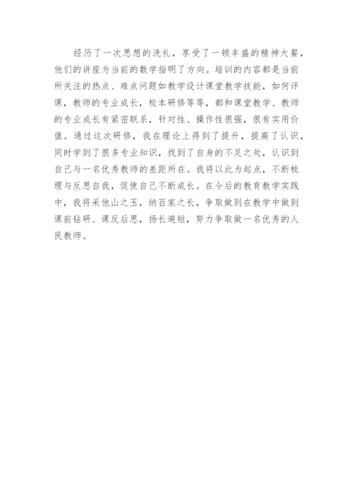 国培计划研修培训总结.docx