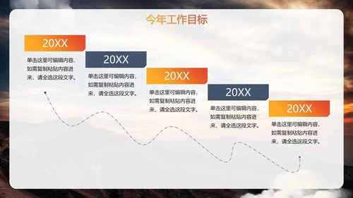 实景简约拼搏向前励志标语工作总结PPT模板