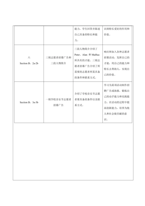 【新课标】Unit 1 Can you play the guitar？大单元整体教学设计（人教版英