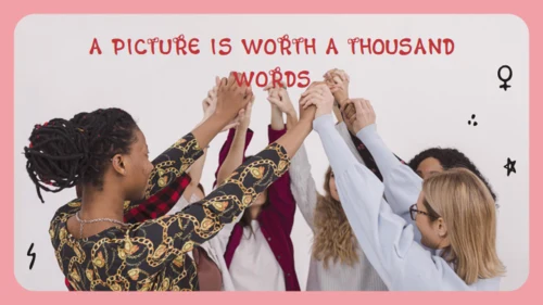 女孩力量卡通人物通用PPT模板