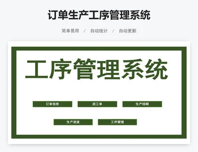 订单生产工序管理系统
