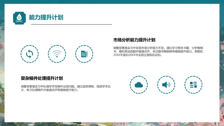 绿色中国风汉语言文学专业大学生职业生涯规划发展展示PPT模版