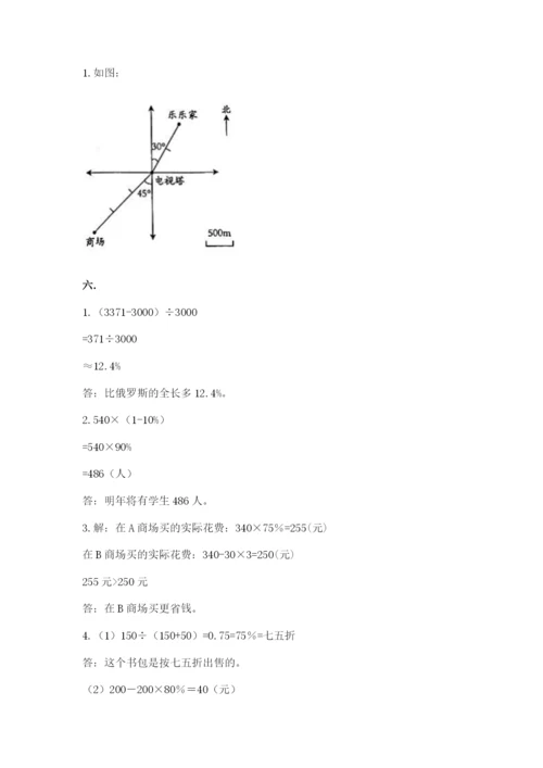 苏教版数学小升初模拟试卷及参考答案【突破训练】.docx