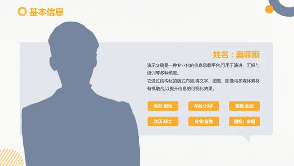简约风考研复试个人简历PPT模板