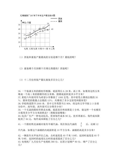六年级小升初数学解决问题50道【考点梳理】.docx